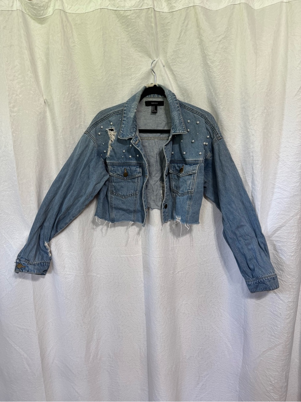 Forever 21 Cropped Jean Jacket